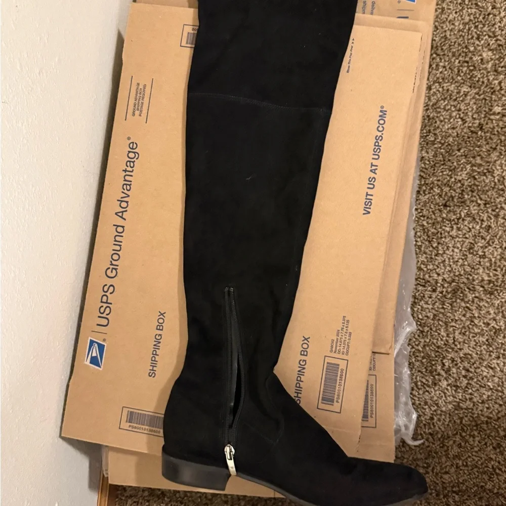 Marc Fisher Women's Black Over-the-Knee Boots Suede